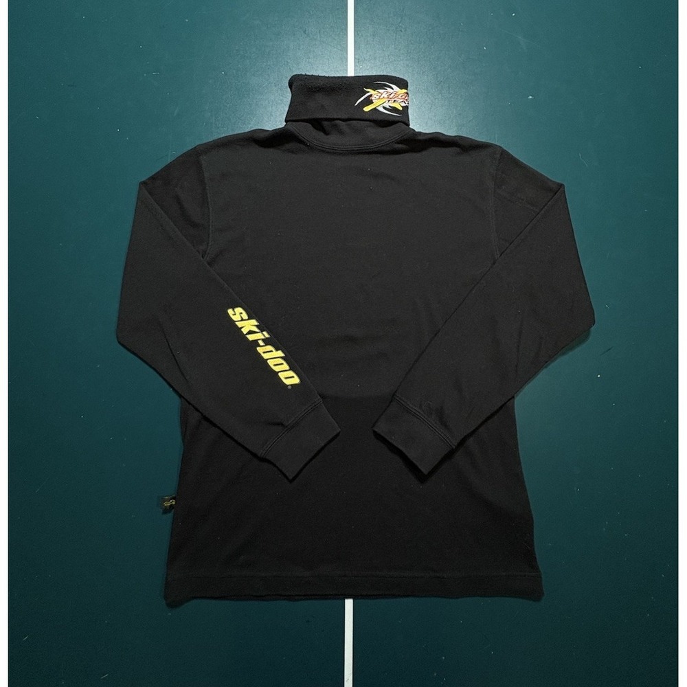 SKI DOO TEAM Turtle Neck Base Layer Men's Medium Black Vintage 1990s Bombardier